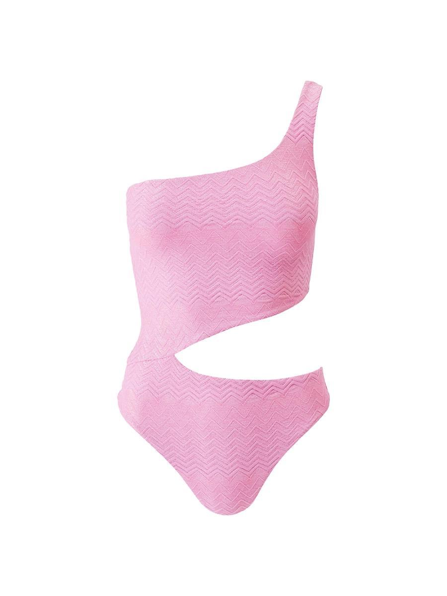 Womens Nassau One-Shoulder One-Piece Swimsuit Product Image