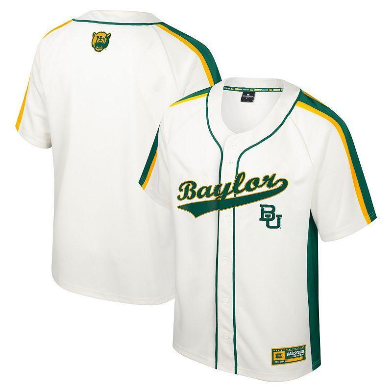 Mens Colosseum Cream Baylor Bears Ruth Button-Up Baseball Jersey Product Image