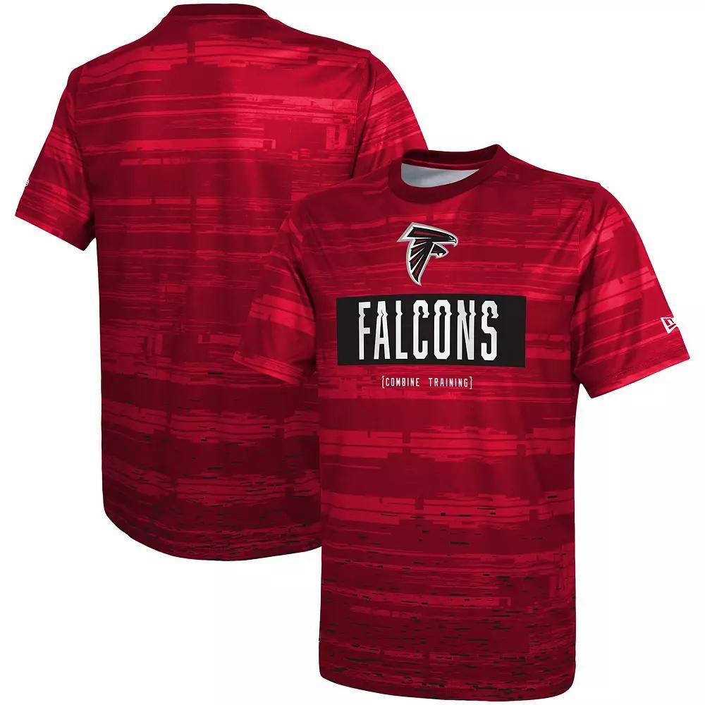 Men's New Era Red Atlanta Falcons Combine Authentic Sweep T-Shirt,  Product Image