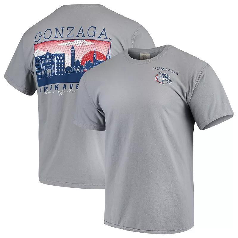 Men's Gray Gonzaga Bulldogs Team Comfort Colors Campus Scenery T-Shirt, Size: 2XL, Zag Grey Product Image