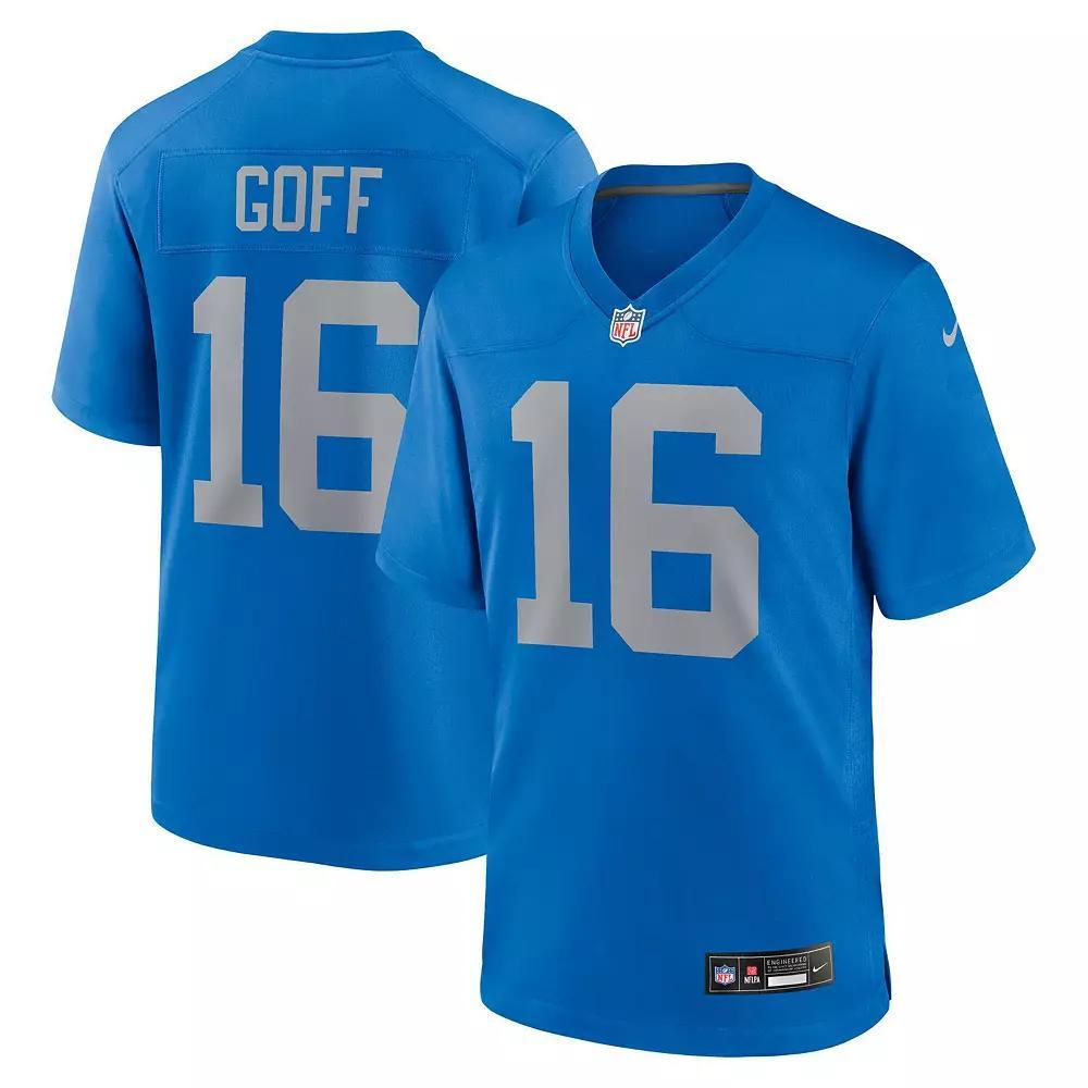 Men's Nike Jared Goff  Blue Detroit Lions Alternate Game Jersey, Size: Medium Product Image