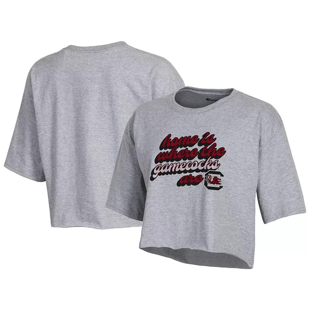 Women's Champion Gray South Carolina Gamecocks Boyfriend Cropped T-Shirt, Size: XL, Grey Product Image