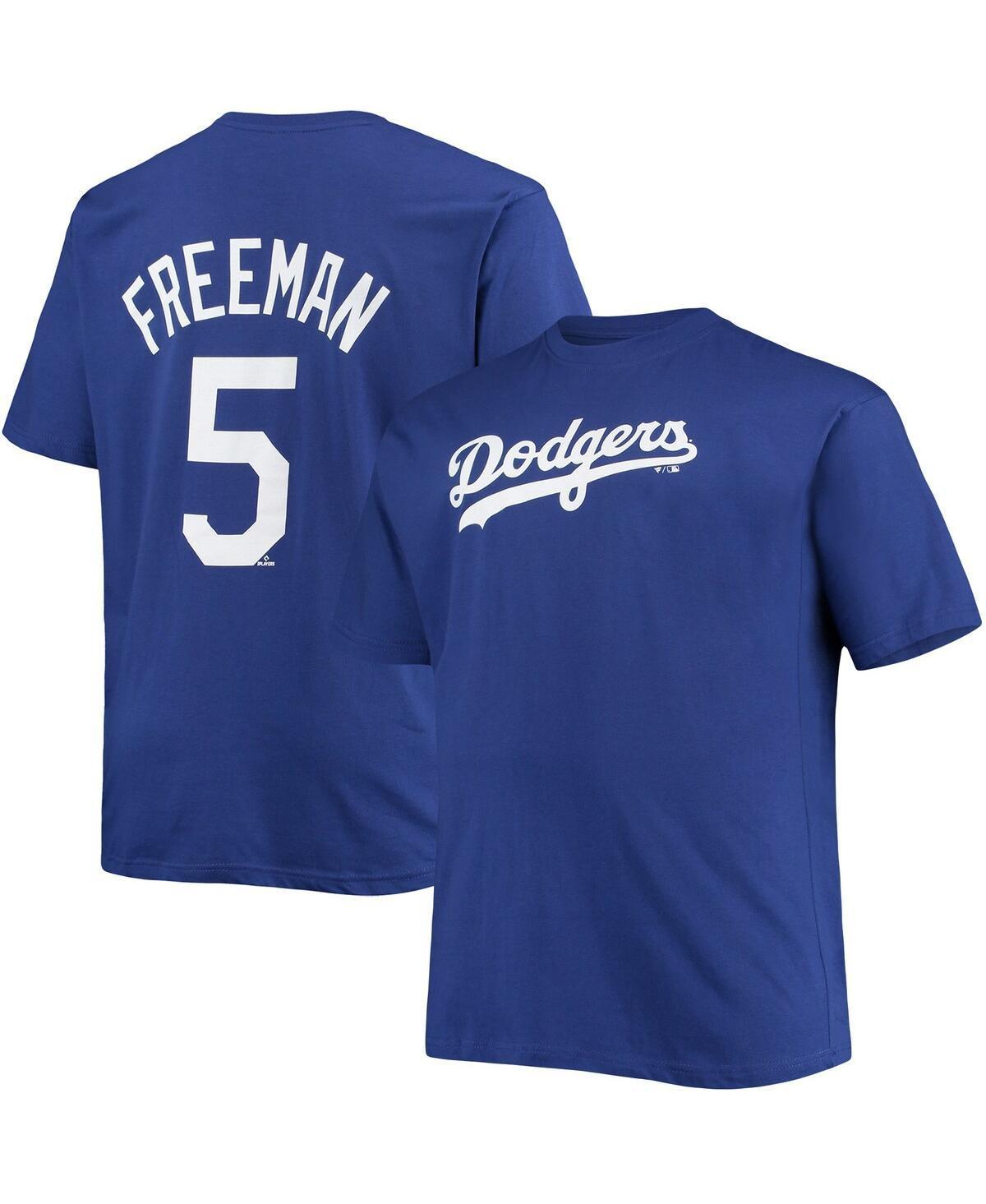 Mens Freddie Freeman Royal Los Angeles Dodgers Big & Tall Name & Number T-Shirt Product Image