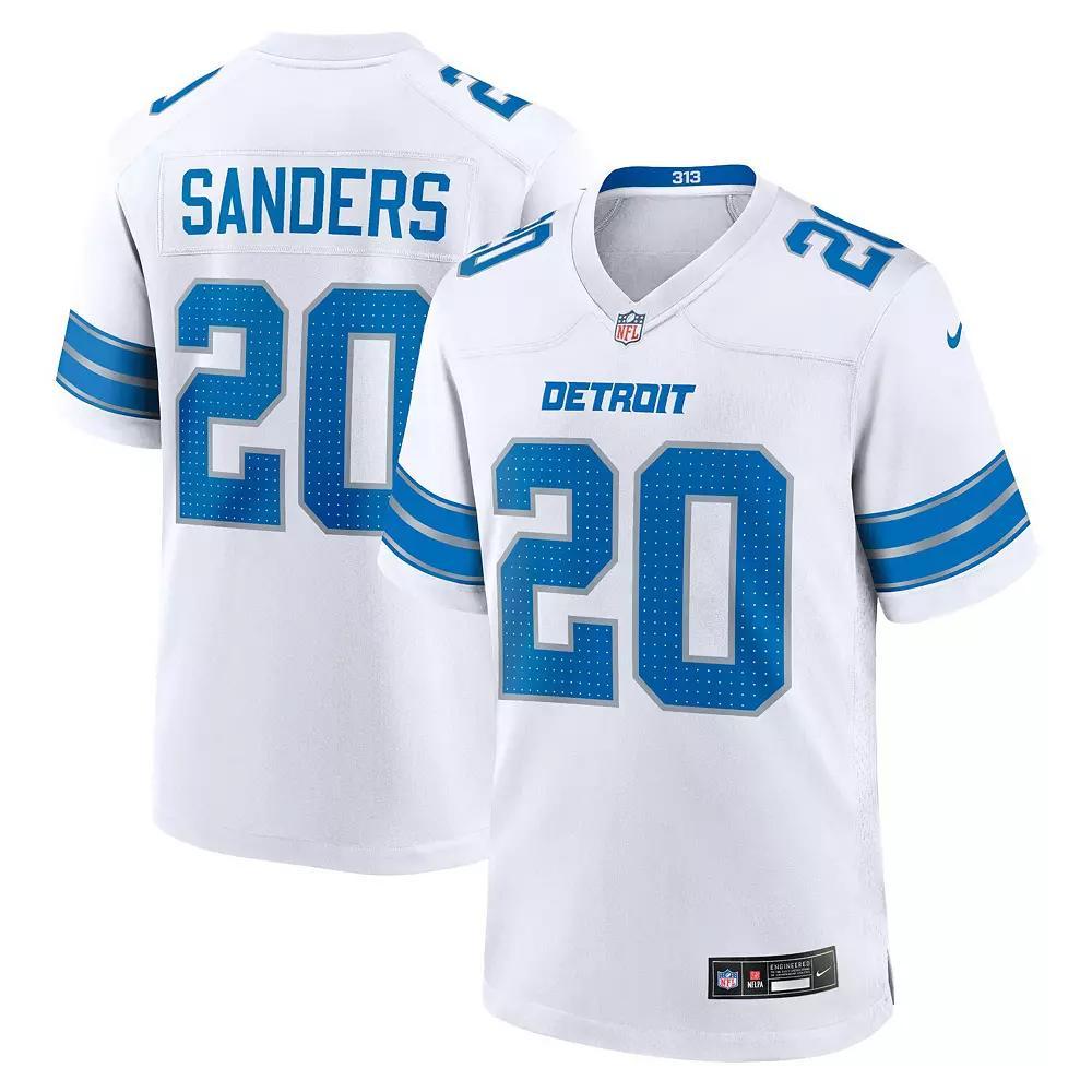 Men's Nike Barry Sanders White Detroit Lions Retired Player Game Jersey,  Product Image