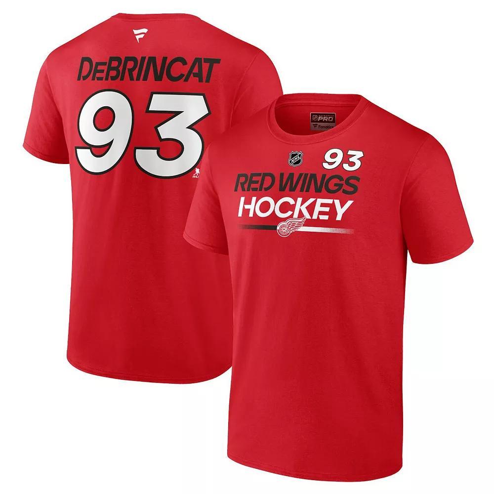Men's Fanatics Branded Nico Hischier Black New Jersey Devils Authentic Pro Prime Name & Number T-Shirt,  Product Image
