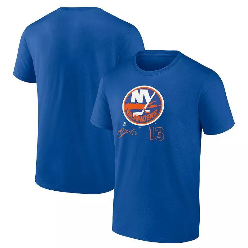 Men's Fanatics Branded Mathew Barzal Royal New York Islanders Name and Number T-Shirt,  Product Image