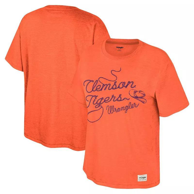 Women's Colosseum x Wrangler Orange Clemson Tigers Lasso Oversized T-Shirt, Size: Small Product Image