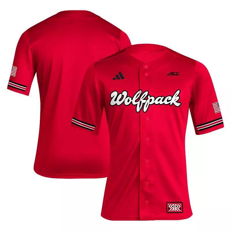 Men's adidas Red NC State Wolfpack Reverse Retro Replica Baseball Jersey, Size: XL, Nst Red Product Image