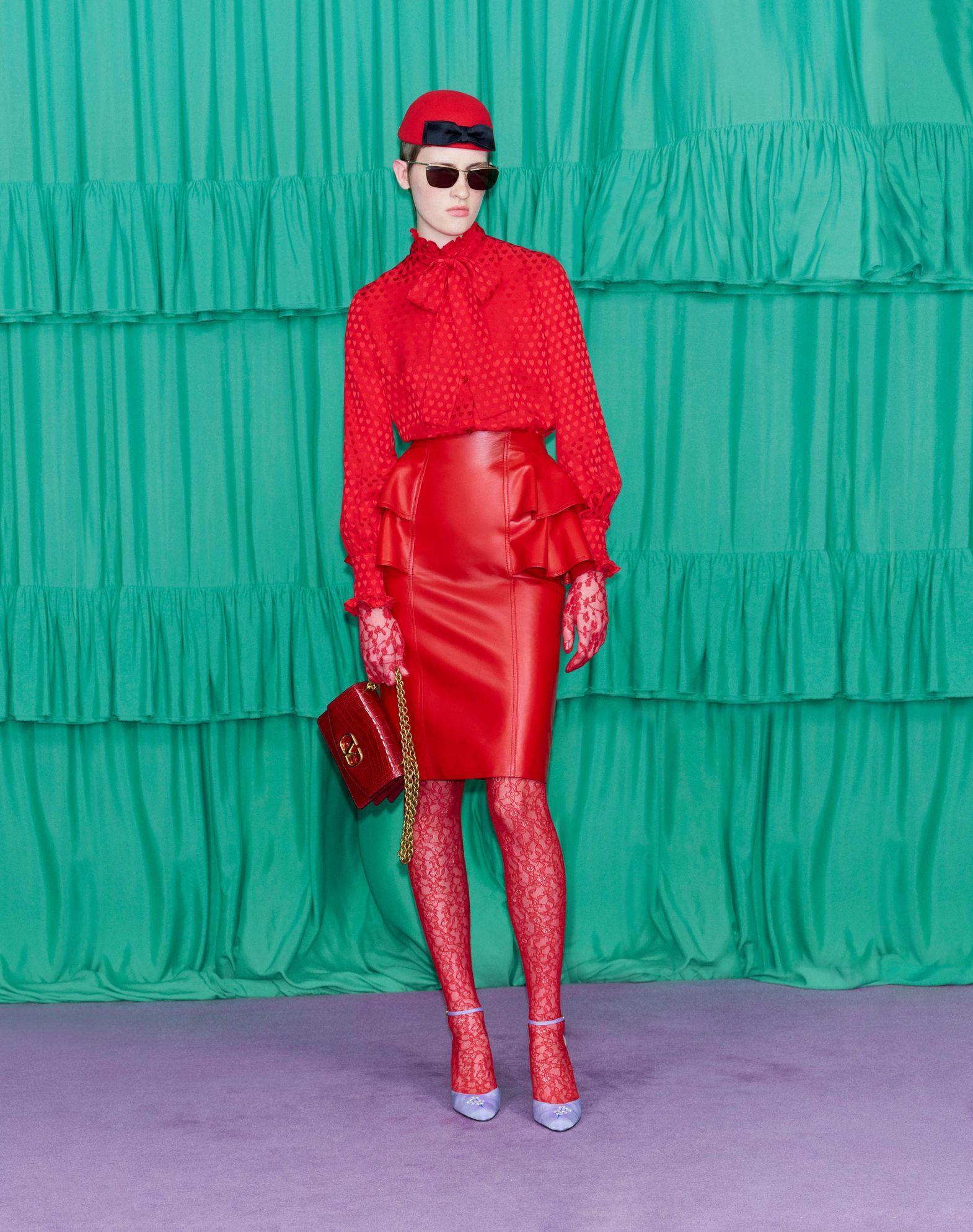 Leather Midi Skirt Product Image