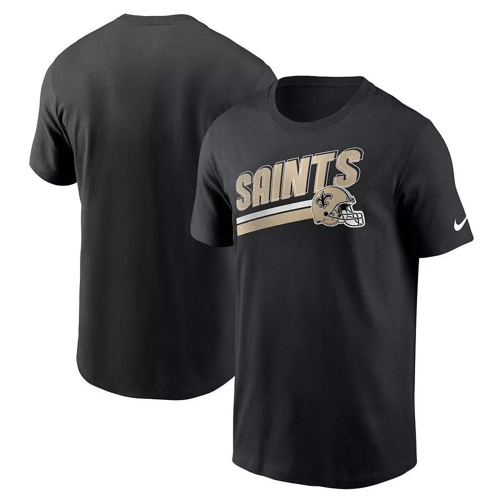 Men's Nike Black New Orleans Saints Essential Blitz Lockup T-Shirt, Size: Medium Product Image