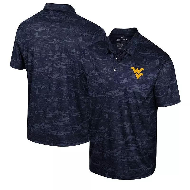 Men's Colosseum Navy Auburn Tigers Daly Print Polo,  Product Image