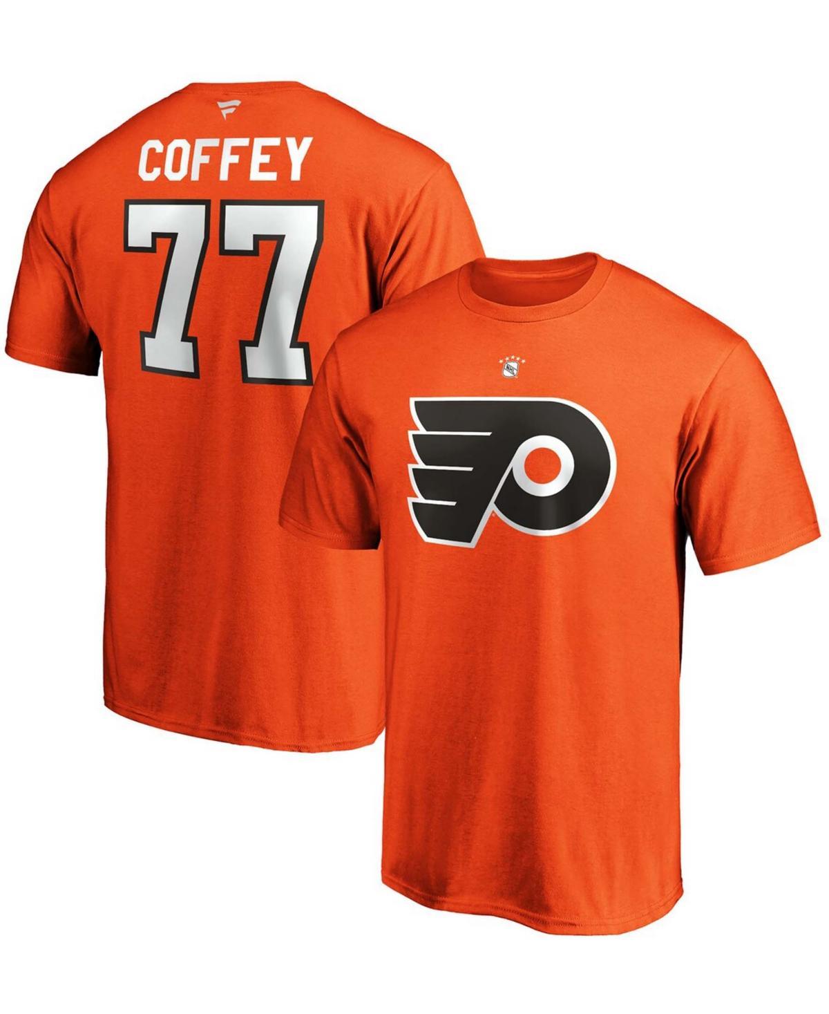 Men's Fanatics Branded Paul Coffey Orange Philadelphia Flyers Authentic Stack Retired Player Name & Number T-Shirt, Size: Small, Fly Orange Product Image