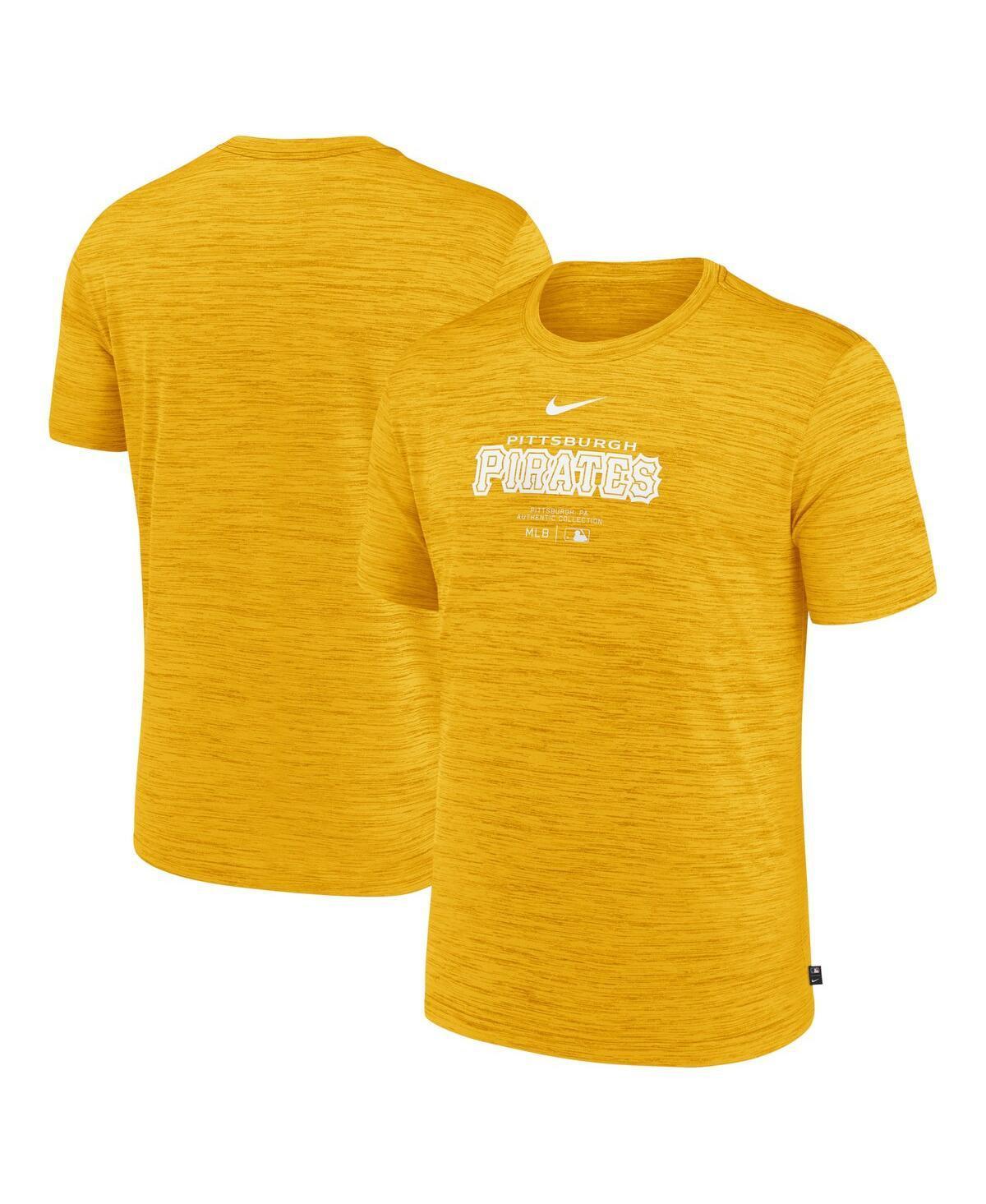 Nike Mens Gold Pittsburgh Pirates Authentic Collection Velocity Performance Practice T-Shirt Product Image