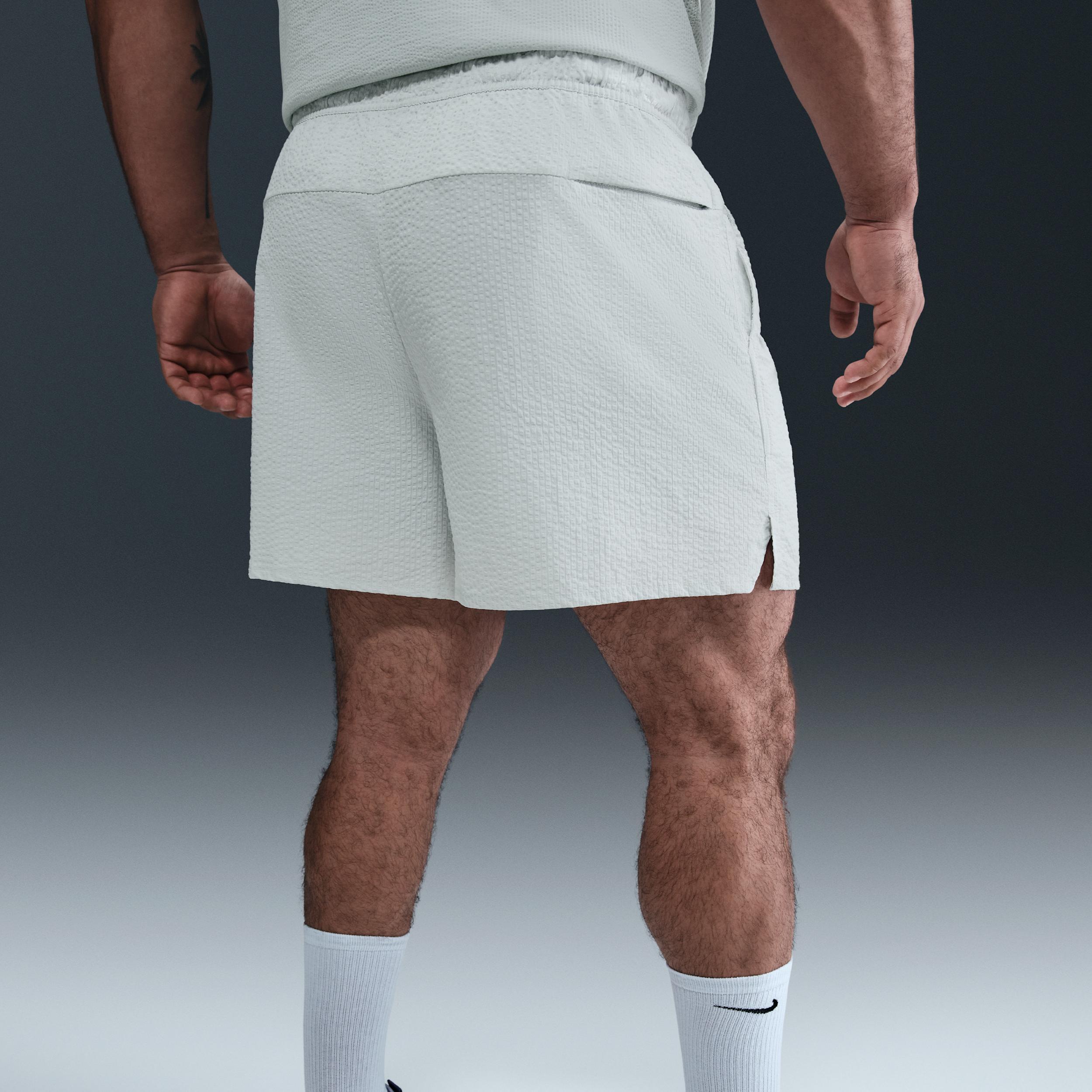 Nike Mens Unlimited Dri-FIT 5 Unlined Seersucker Versatile Shorts | HJ4091-025 Product Image