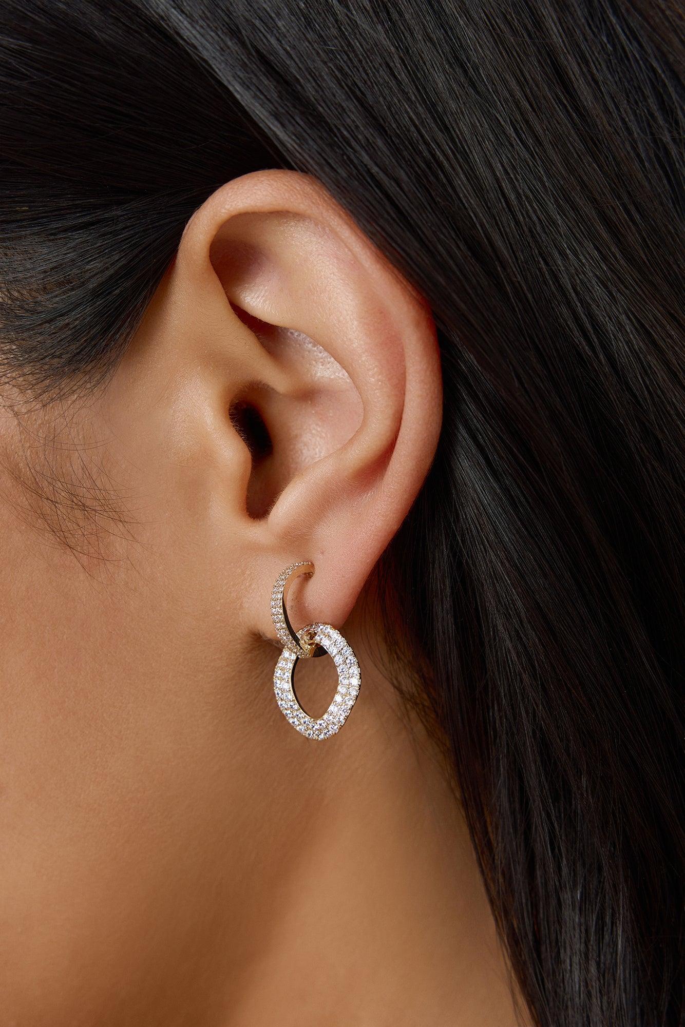 Diamond Love Earrings Gold Product Image