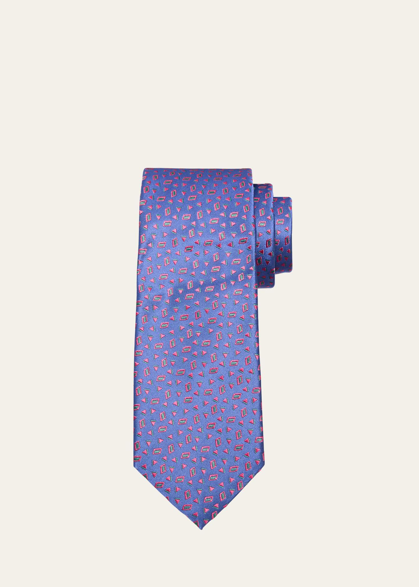 Mens Triangles Silk Tie Product Image