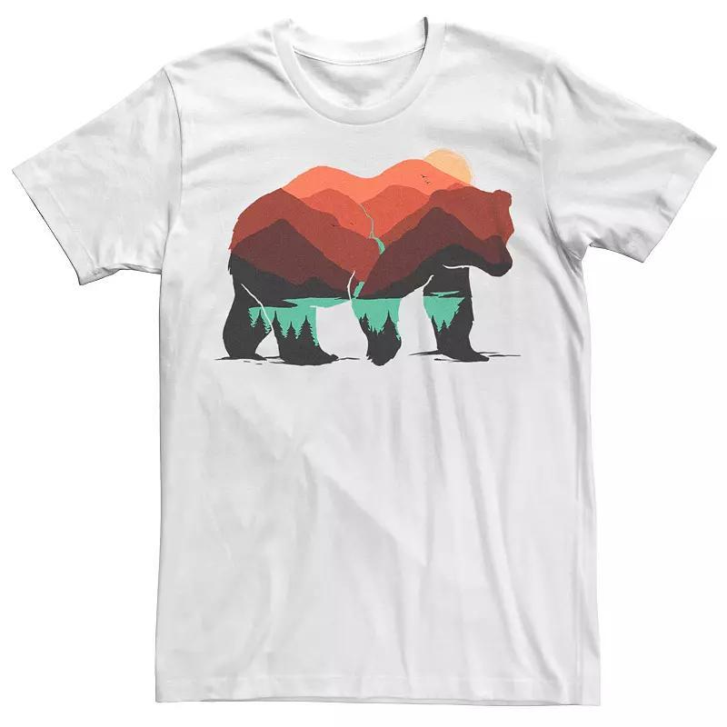 Men's Stay Wild Bear Forest Landscape Graphic Tee, Size: XS, White Product Image