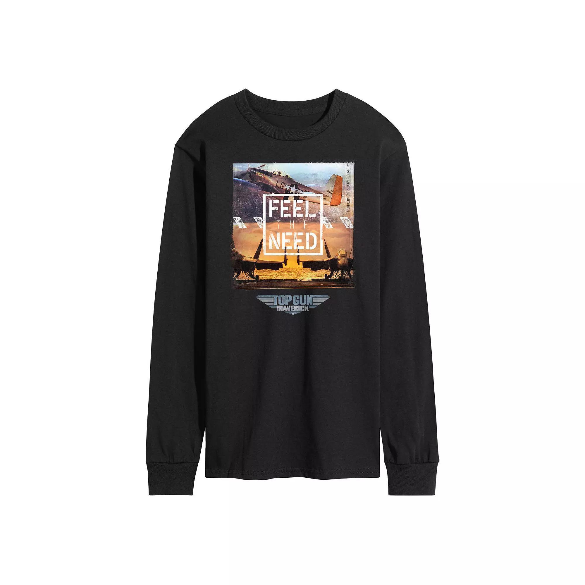Men's Top Gun Maverick Feel The Need Long Sleeve Tee,  Product Image
