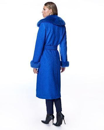 Julia & Stella by Maximilian Fur-Trimmed Wool Coat Product Image