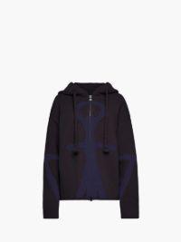 ANCHOR LOGO HOODIE WITH ZIP in black | JW Anderson US  Product Image