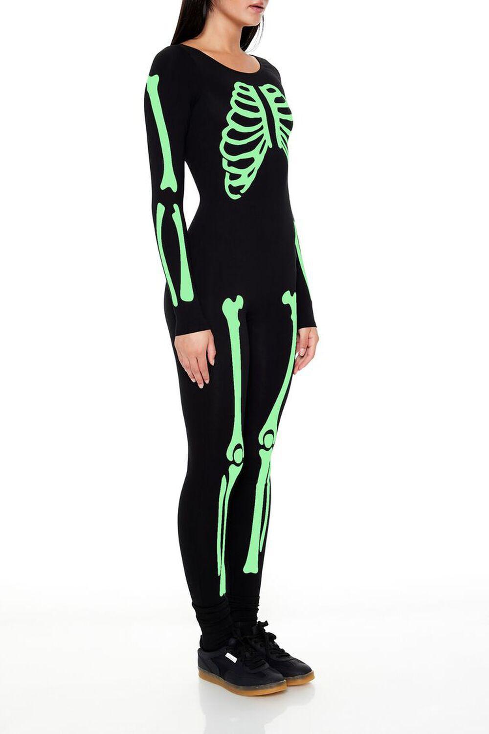 Active Glow-in-the-Dark Skeleton Jumpsuit | Forever 21 Product Image