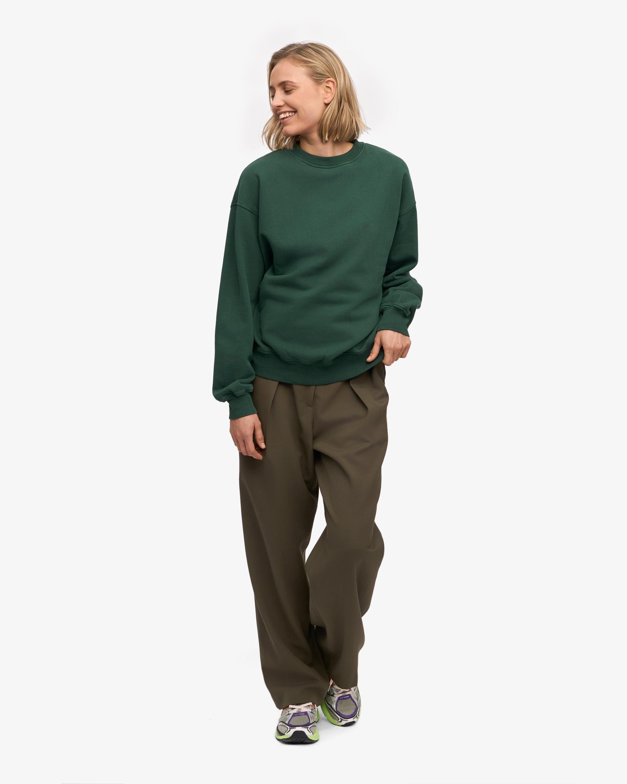 Organic Oversized Crew - Hunter Green Product Image