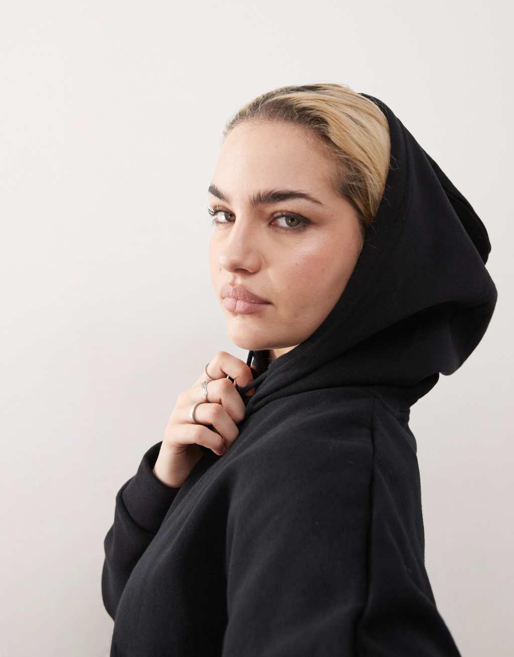Noisy May loose fit hoodie in black - part of a set Product Image