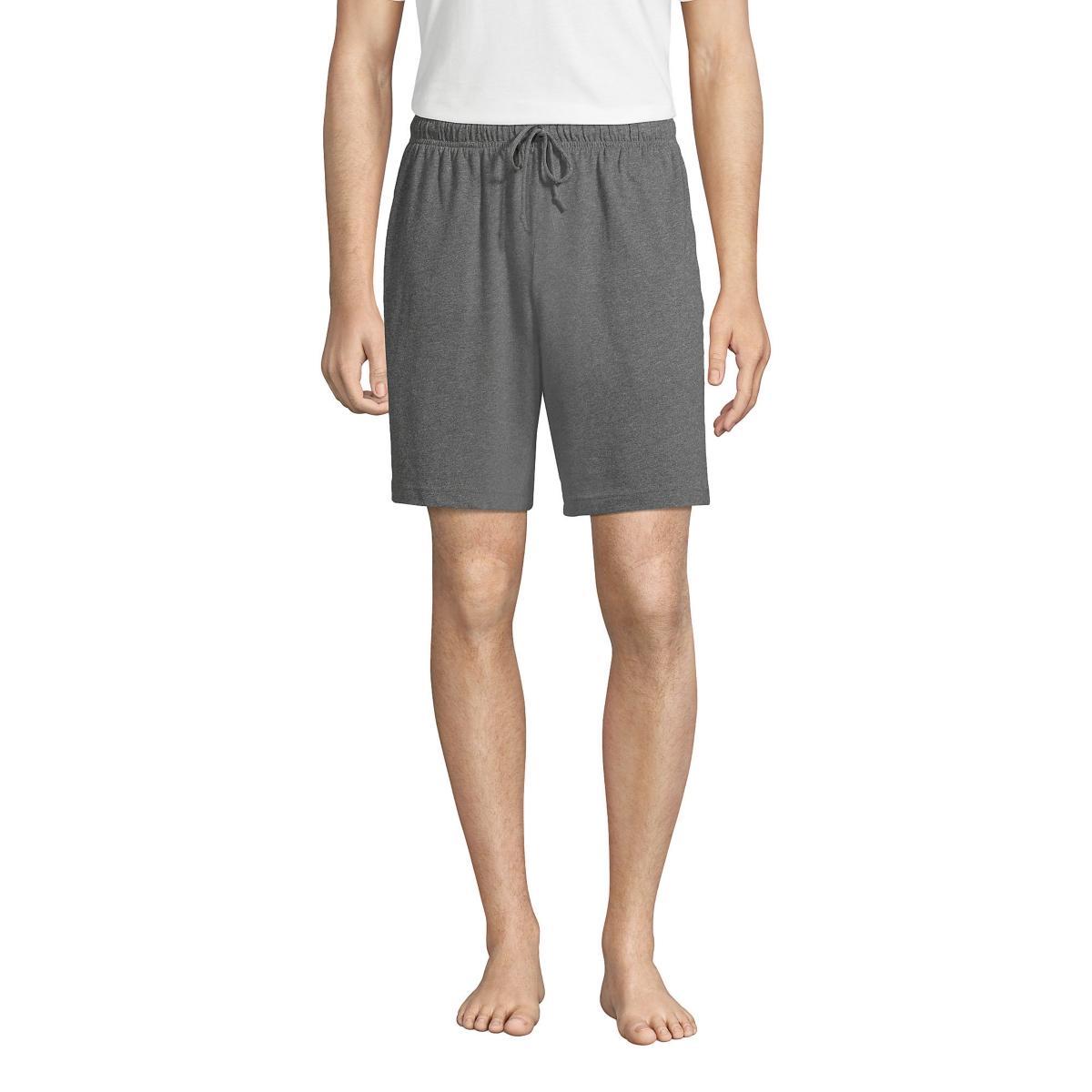 Men's Lands' End Knit Jersey Pajama Shorts, Size: XL, Pale Grey Blue Product Image