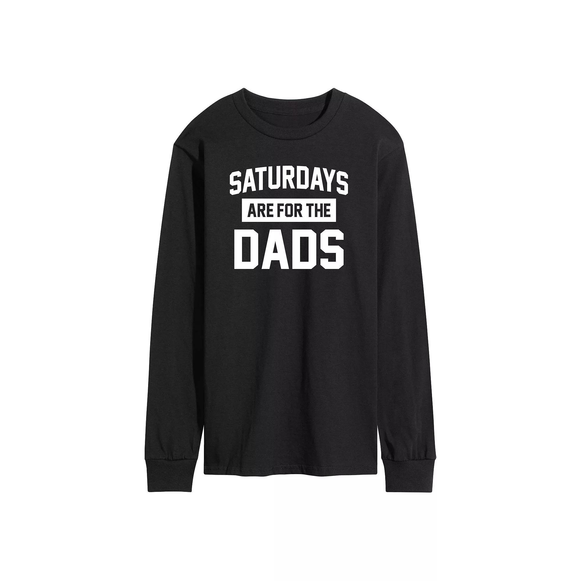 Men's Saturdays Are For The Dads Graphic Tee, Size: XL, Black Product Image