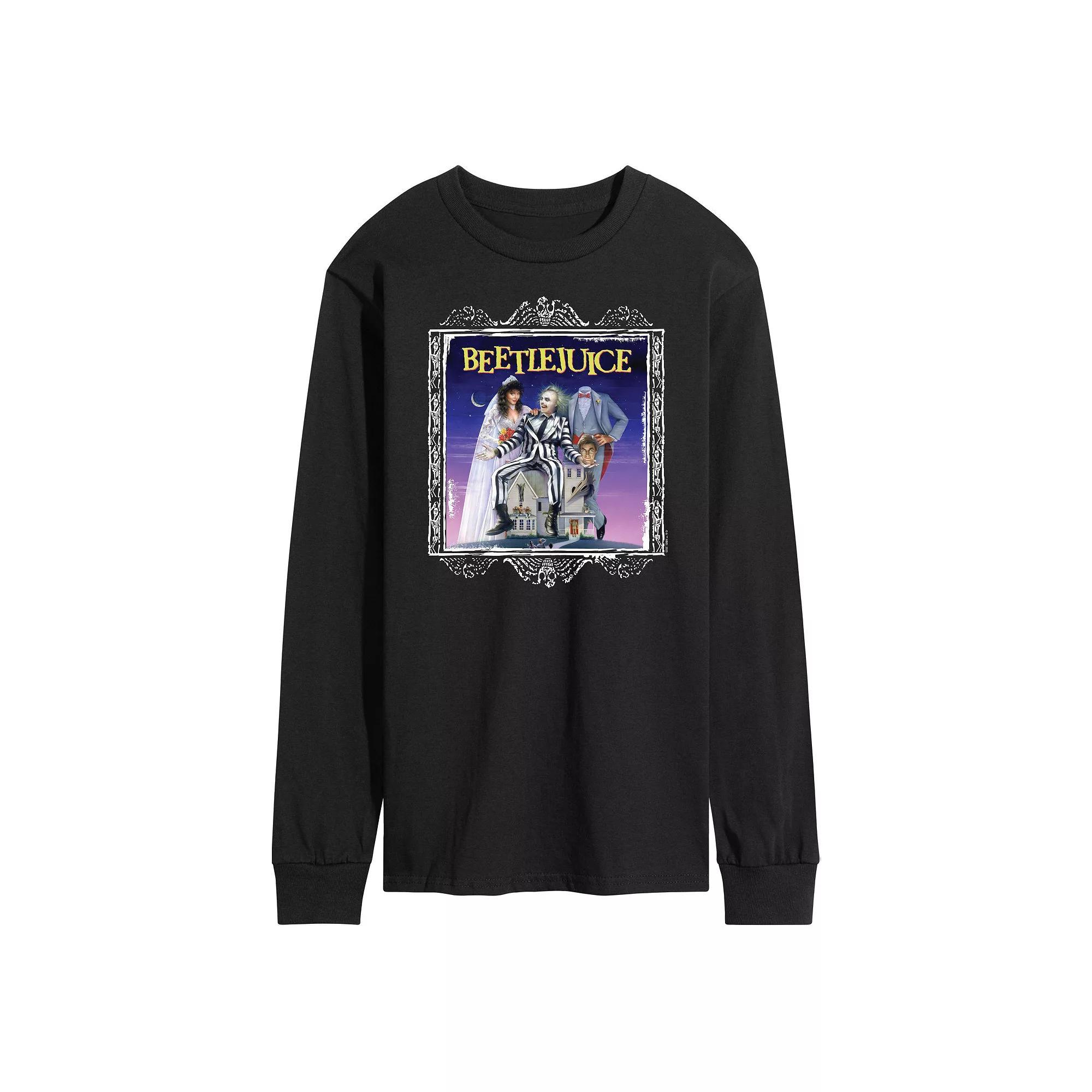 Men's Beetlejuice Long Sleeve Tee, Size: XXL, Black Product Image