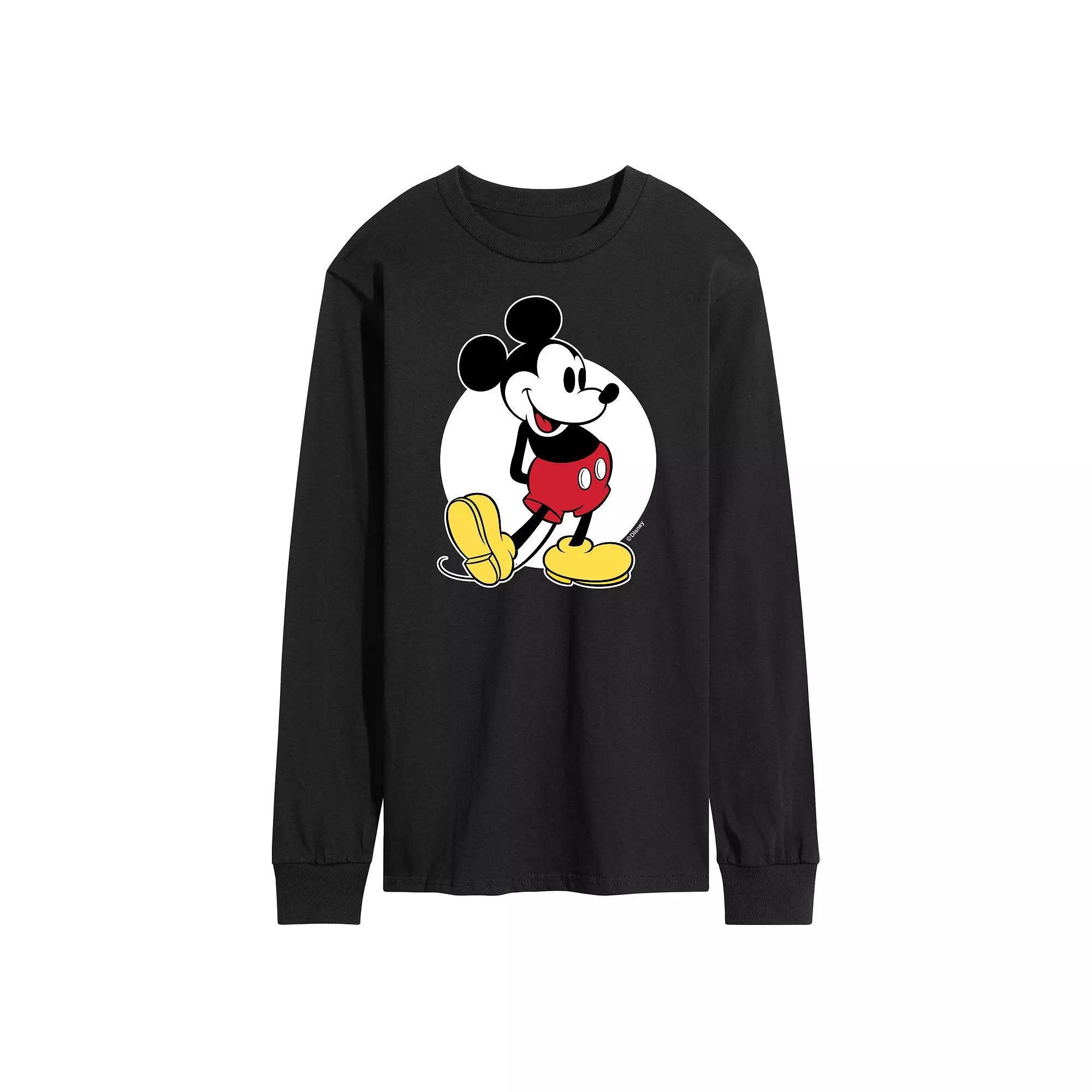 Disney's Mickey Mouse Men's Classic Long Sleeve Graphic Tee,  Product Image