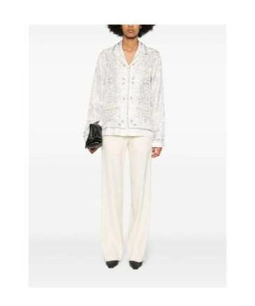 FABIANA FILIPPI High Waist Pocket Casual Pants In White Product Image