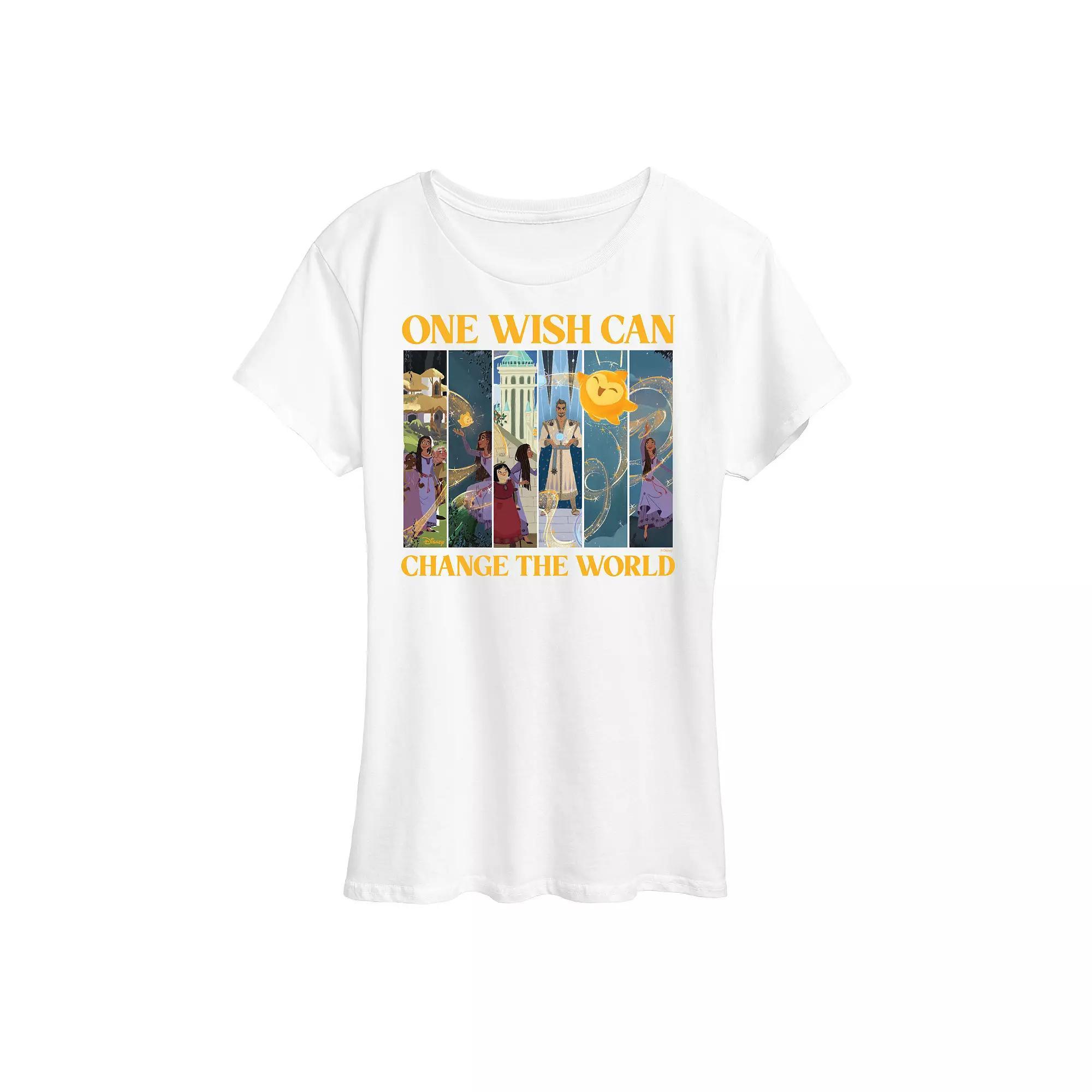 Disney's Wish Women's Change The World Graphic Tee, Girl's,  Product Image