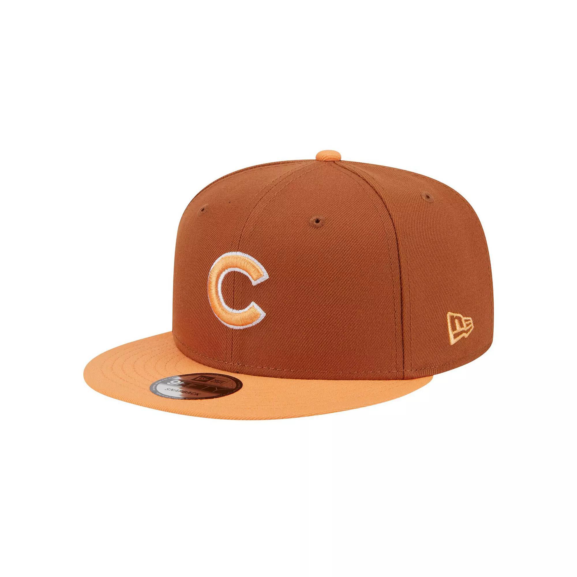 Men's New Era Brown Chicago Cubs Spring Color Two-Tone 9FIFTY Snapback Hat Product Image