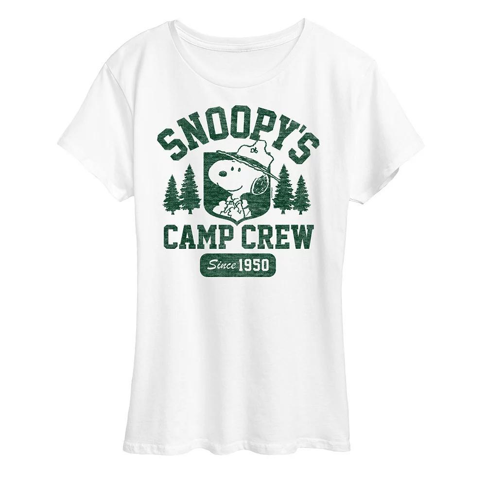 Women's Peanuts Snoopy's Camp Crew Graphic Tee,  Product Image