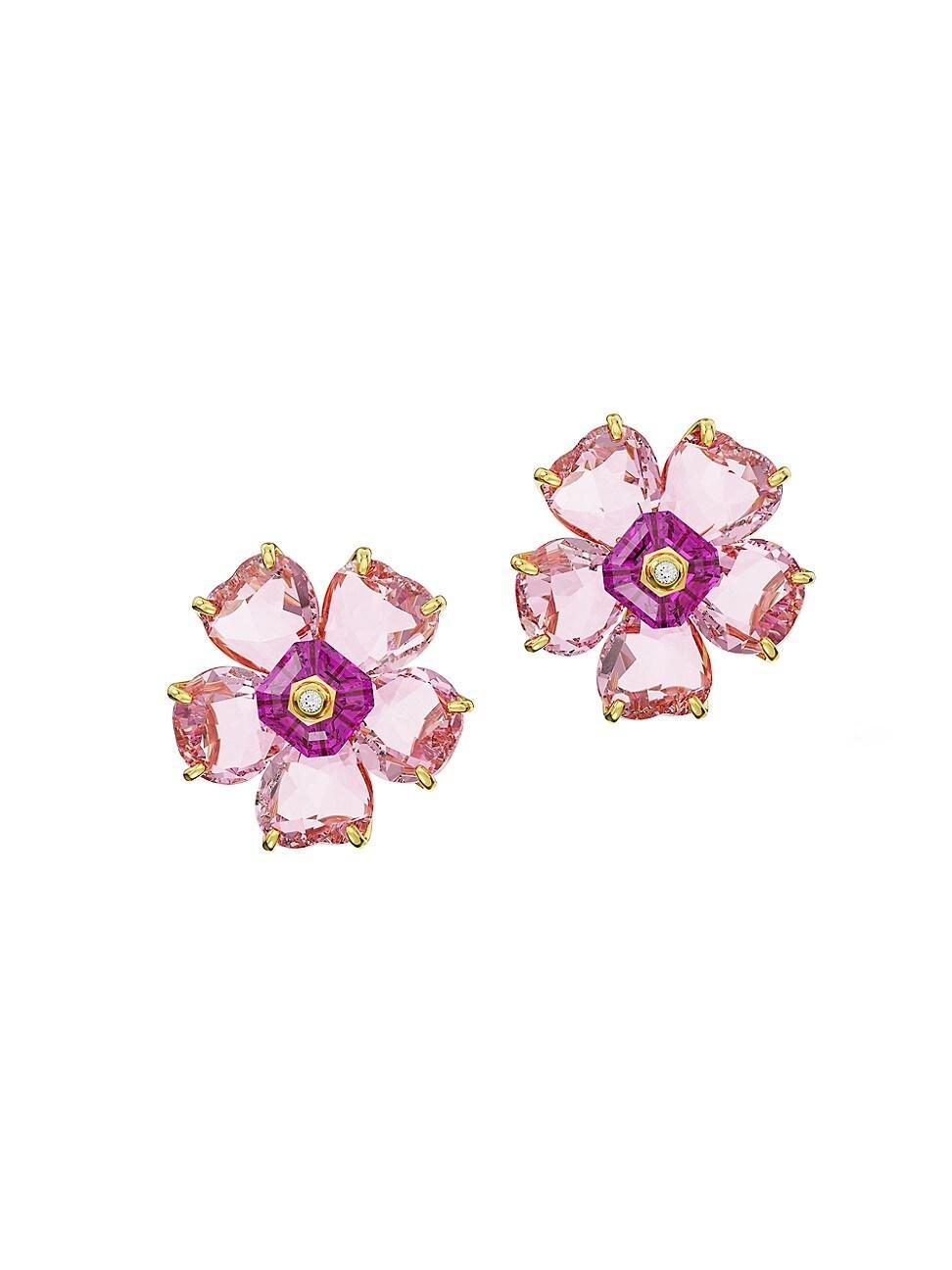 Swarovski Florere Yellow Flower Crystal Stud Earrings Product Image