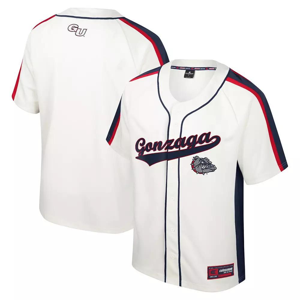 Men's Colosseum Cream Gonzaga Bulldogs Ruth Button-Up Baseball Jersey, Size: Large, Zag Beige Product Image