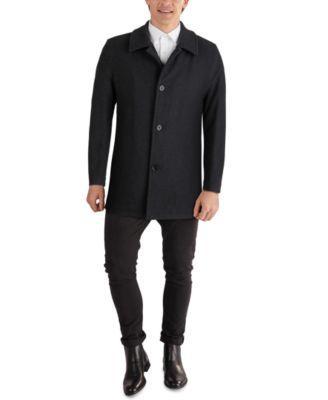 Cole Haan Mens Wool Car Coat - Grey Size XL Product Image