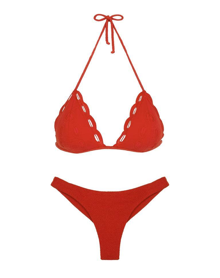 Eyelet Naya Tri Top - Ruby Product Image