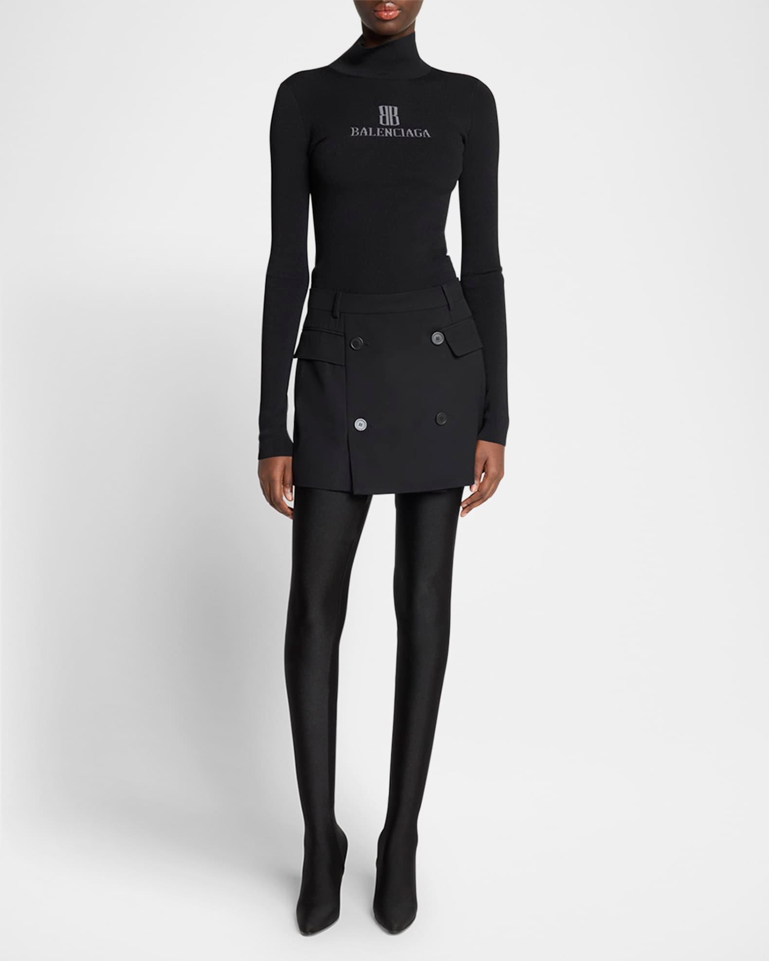 Double-Breasted Tailored Mini Skirt Product Image