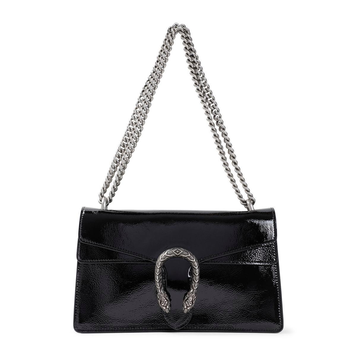 Dionysus Leather Crossbody Bag In Black Product Image