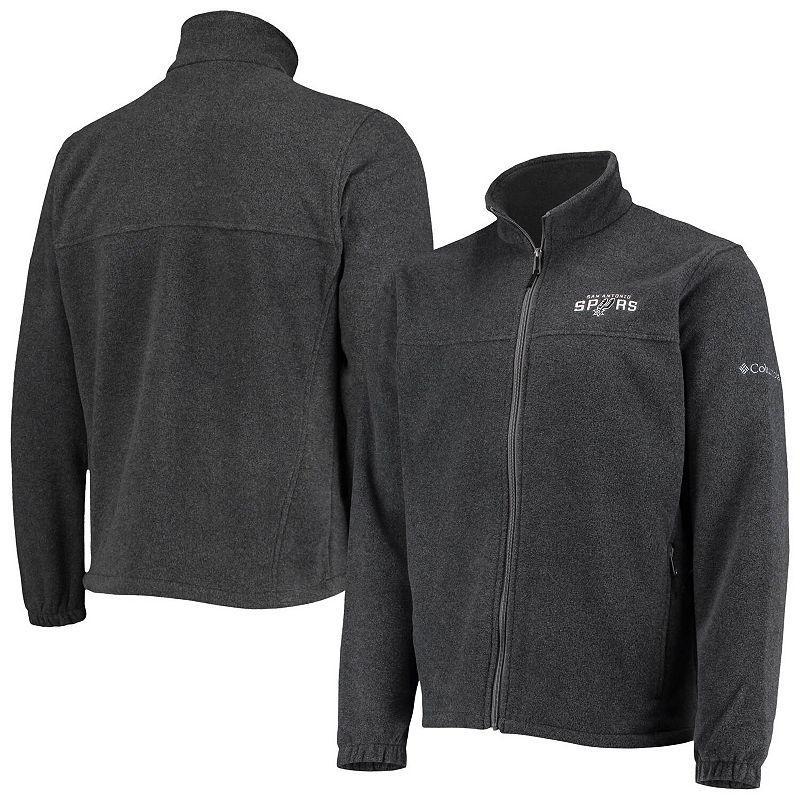 Mens Columbia San Antonio Spurs Heathered Charcoal Flanker Full-Zip Jacket Product Image