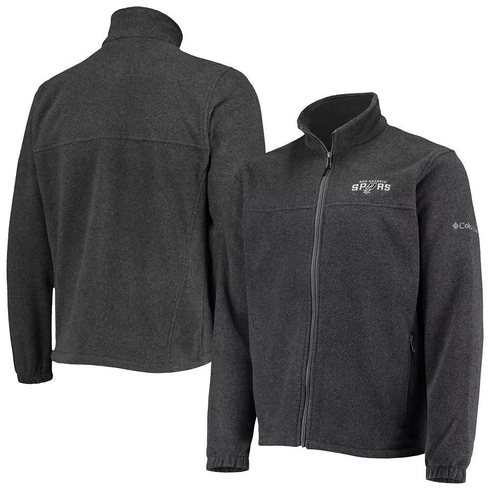 Mens Columbia San Antonio Spurs Heathered Charcoal Flanker Full-Zip Jacket Product Image