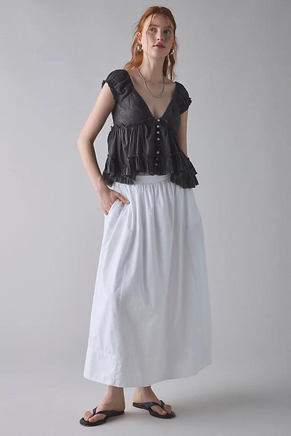 Kimchi Blue Izzy Lace Trim Button-Front Babydoll Blouse Womens at Urban Outfitters Product Image