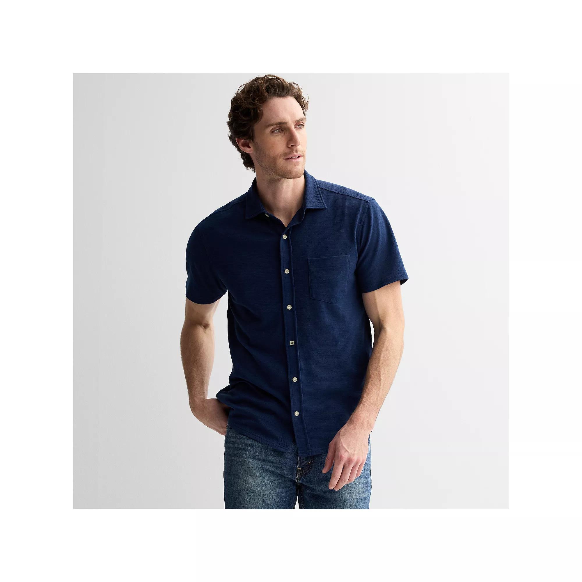 Men's Sonoma Goods For Life® Textured Button Front Knit Shirt,  Product Image