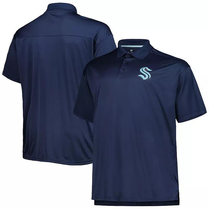 Men's Deep Sea Blue Seattle Kraken Big & Tall Team Color Polo, Size: 2XB, Krk Blue Product Image