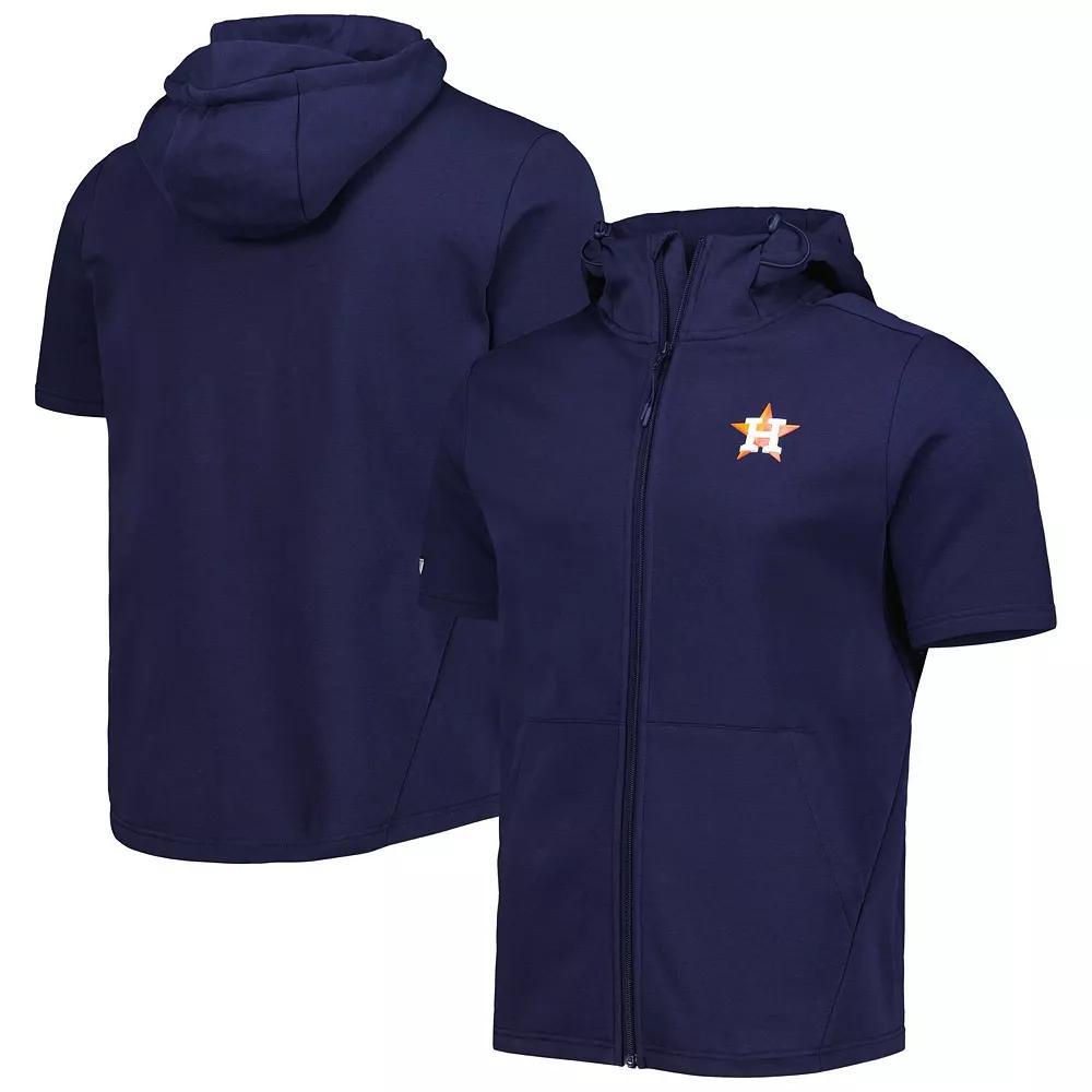 Men's Levelwear Navy Houston Astros Recruit Full-Zip Short Sleeve Hoodie,  Product Image