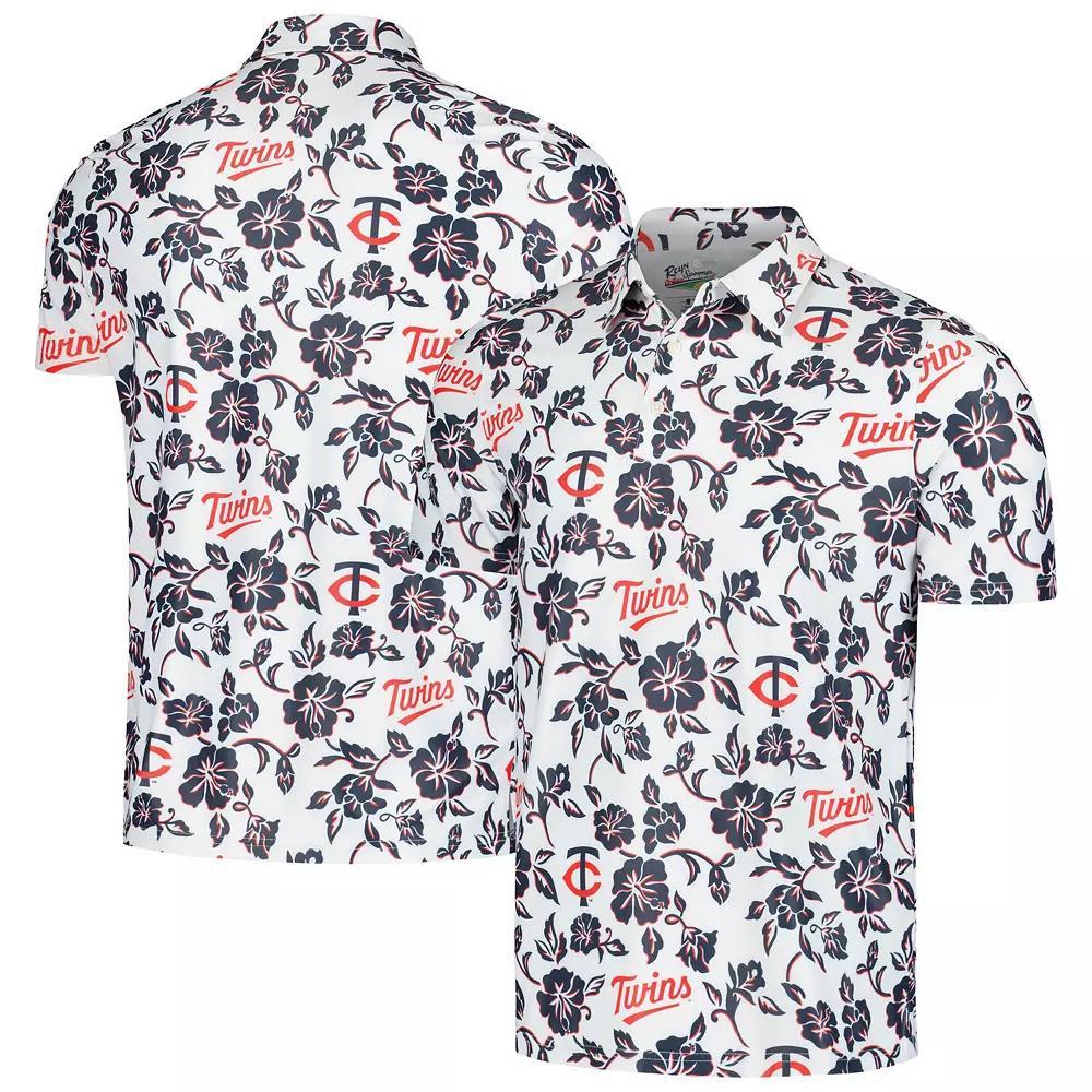 Men's Reyn Spooner White Minnesota Twins Pua Performance Polo, Size: Large Product Image