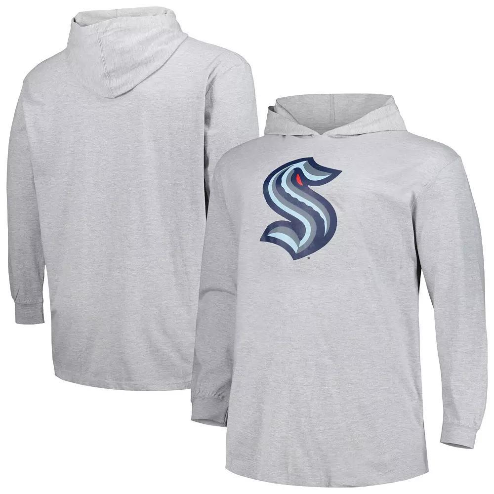 Men's Heather Gray Seattle Kraken Big & Tall Pullover Hoodie, Size: XLT, Krk Grey Product Image