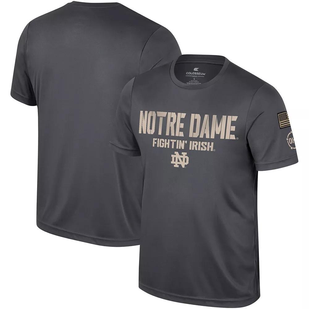 Men's Colosseum Charcoal Notre Dame Fighting Irish OHT Military Appreciation T-Shirt,  Product Image
